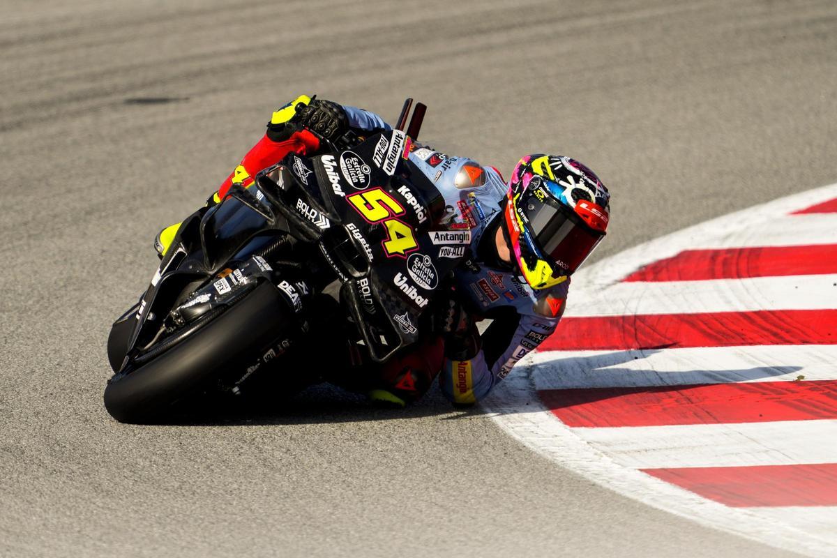 Fermín Aldeguer, rodando con la Ducati del equipo Gresini