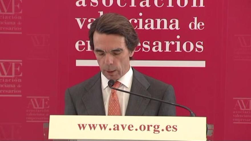 Vídeo. Aznar critica la gestión de Rajoy