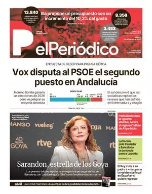 La portada de EL PERIÓDICO del 28 de febrero de 2026