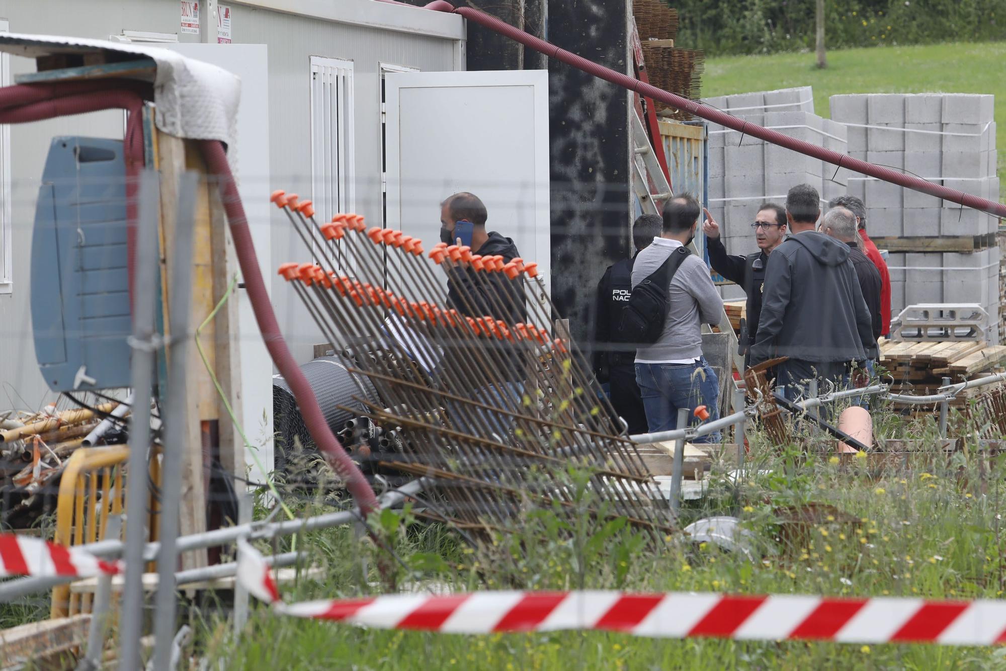 En imágenes: Accidente laboral en Gijón