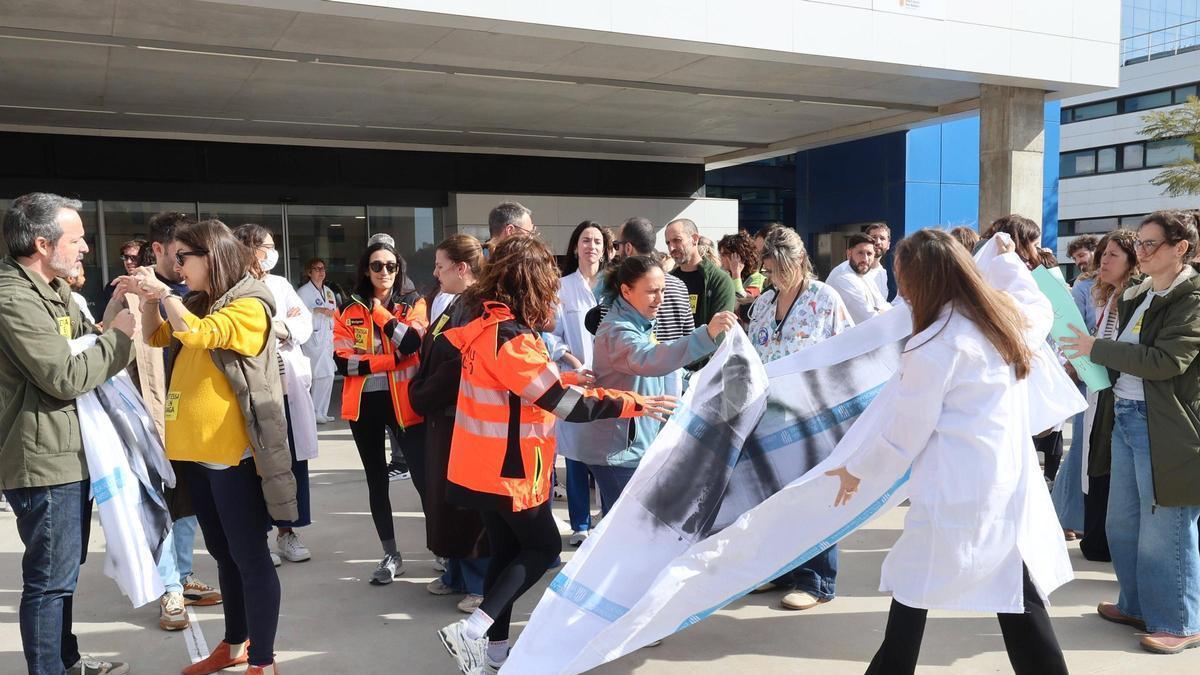 Imagen de la primera jornada de huelga de médicos en Ibiza