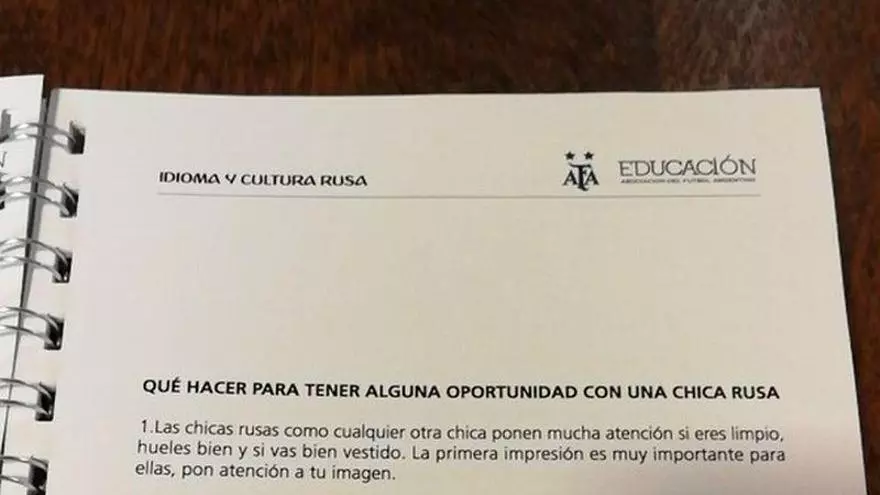 Vergonzoso manual de la AFA a los periodistas argentinos sobre cómo ligar en Rusia