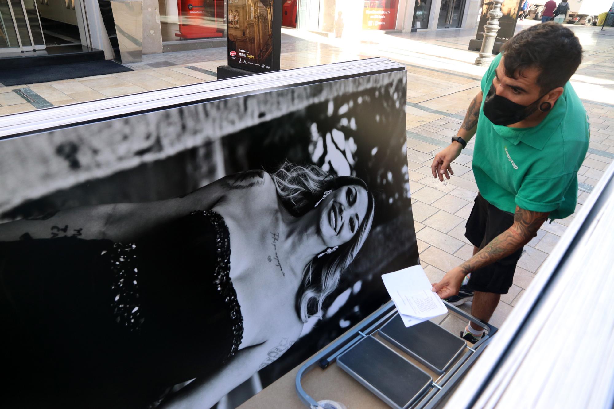 Preparativos de la inauguración del Festival de Cine de Málaga 2021