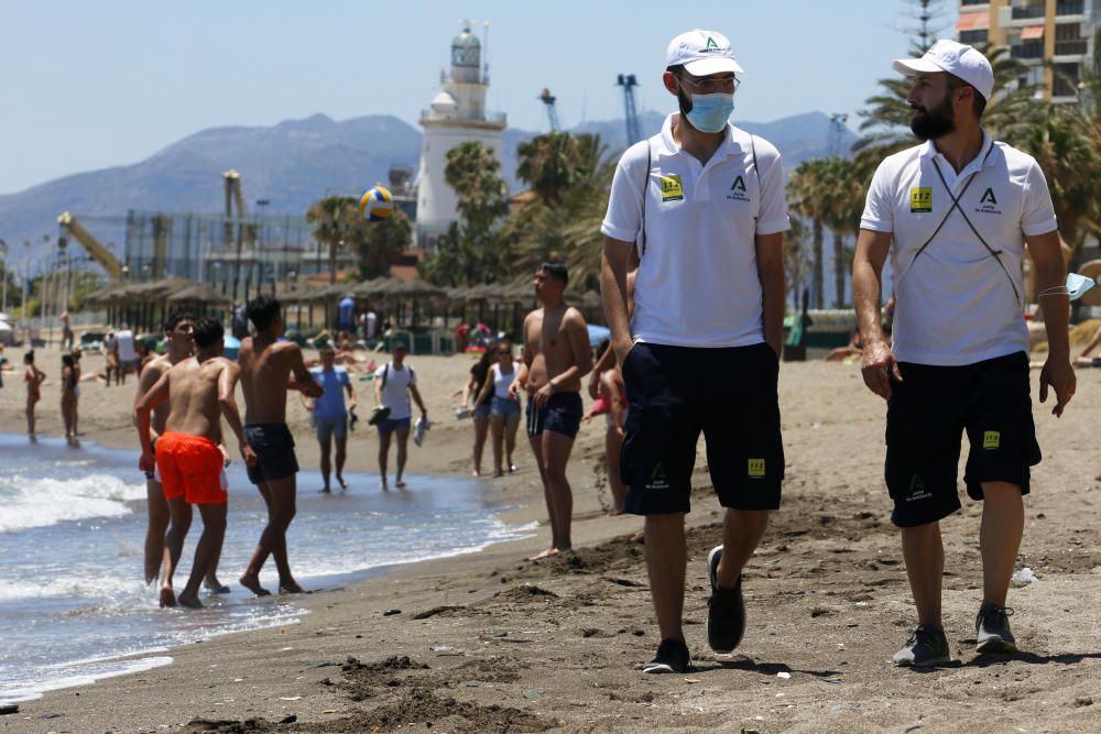 Las playas de Málaga, controladas por los vigilantes