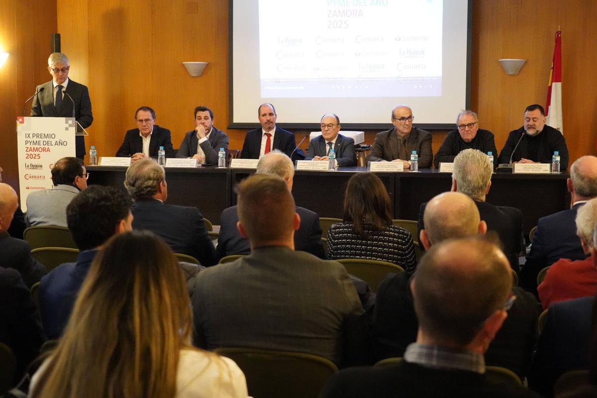 entrega de los Premios Pyme del Año 2025 a cargo de la Cámara de Comercio de Zamora y el Banco Santander