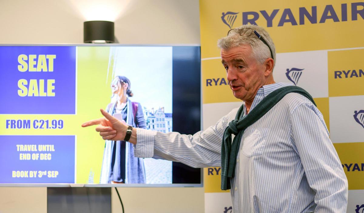 El consejero delegado de la aerolínea irlandesa de bajo coste Ryanair, Michael O'Leary.