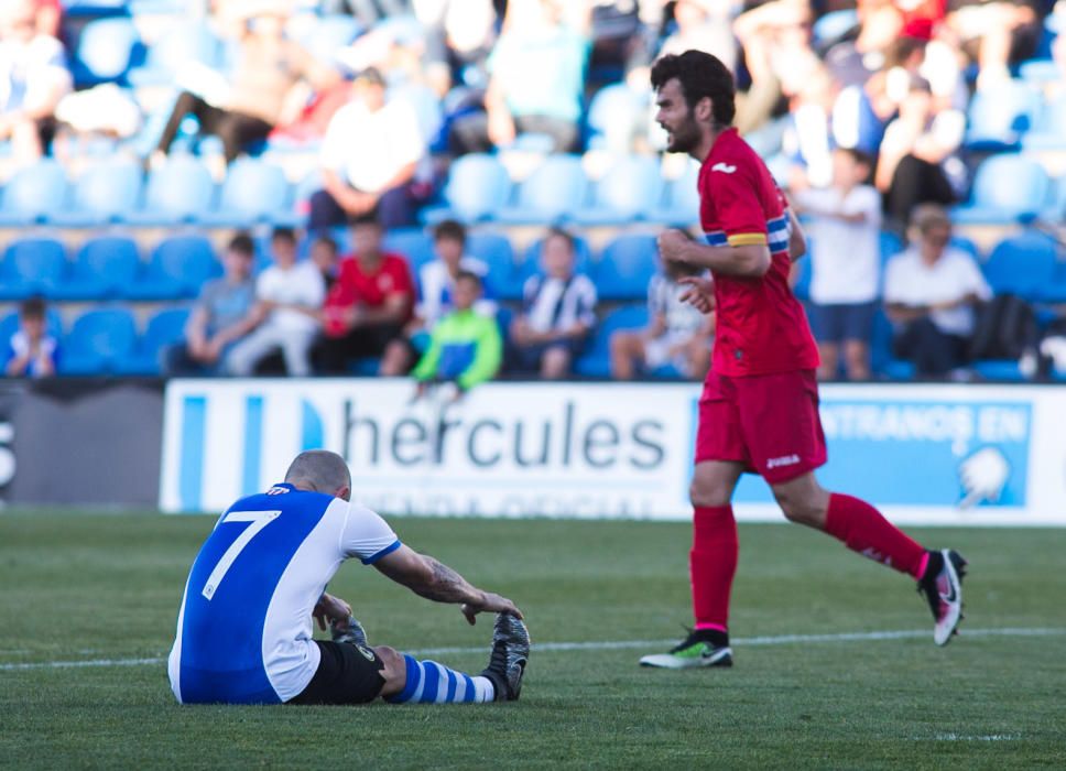 Dos goles de Chechu y una genial asistencia de Javi desatascan a un Hércules que vuelve a la promoción