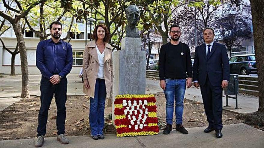 Homenatge de l&#039;Ajuntament de Girona a Lluís Companys