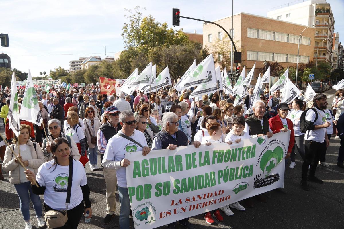 Una manifestación de las Mareas Blancas en Córdoba el pasado mes de noviembre.