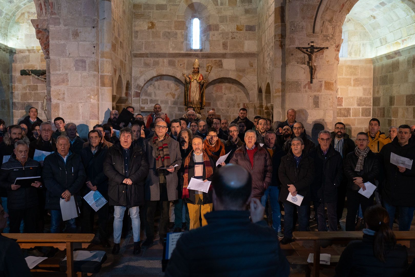 Ensayo del 'Miserere' a cargo del coro del Yacente en Zamora