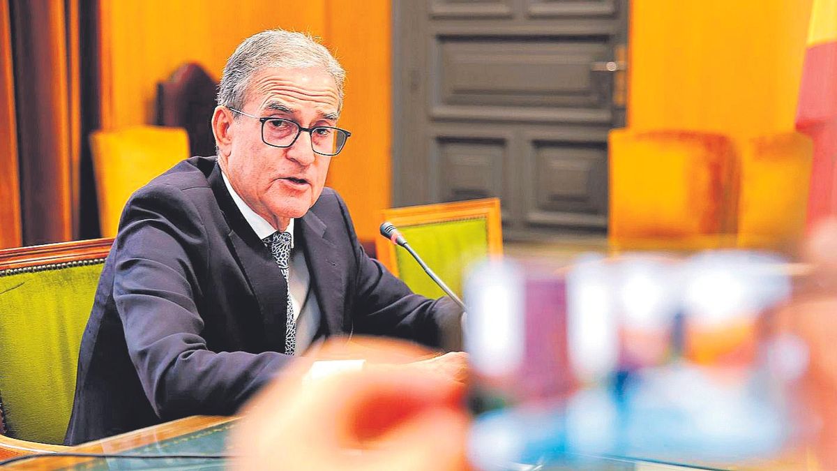 Díaz-Castroverde, ayer, durante la presentación de la memoria del TSXG de 2024. | Cabalar/Efe