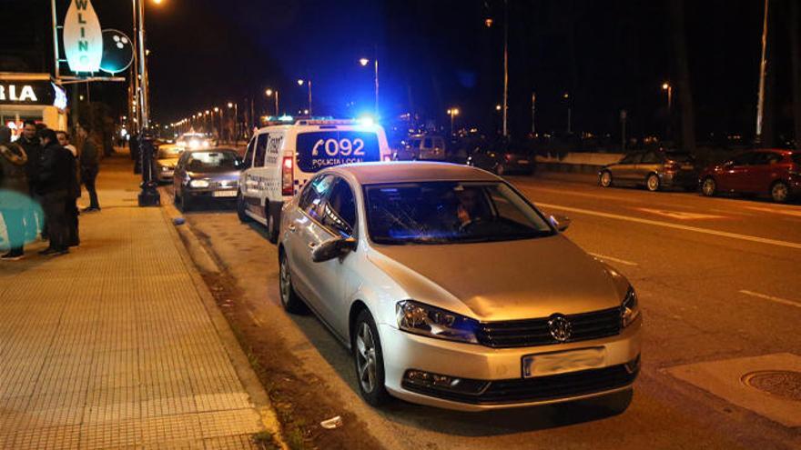 La Policía Local, en la zona del atropello. // NICK