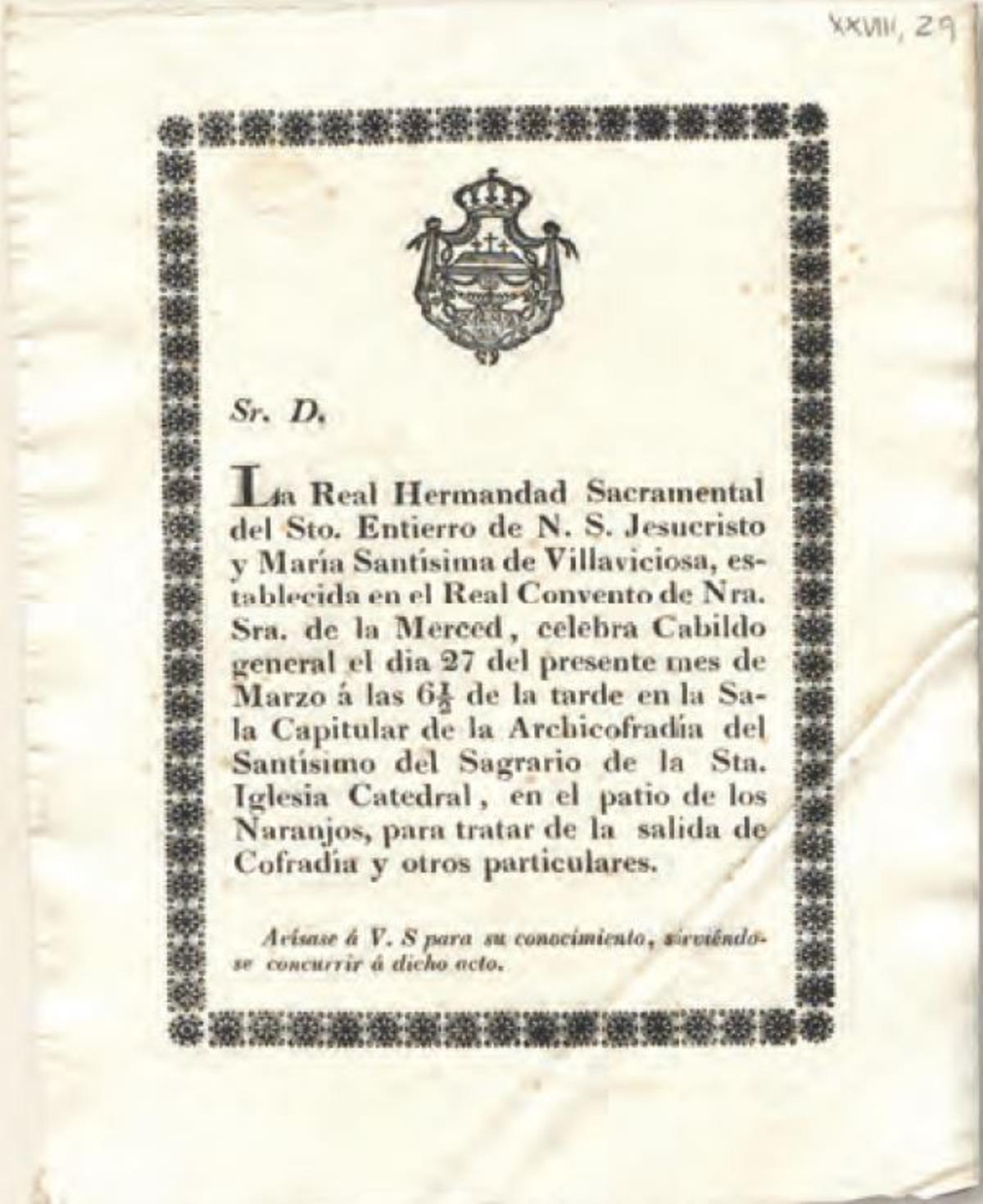 A.H.S.E 15 47 1 Hermandad del santo Entierro de Sevilla