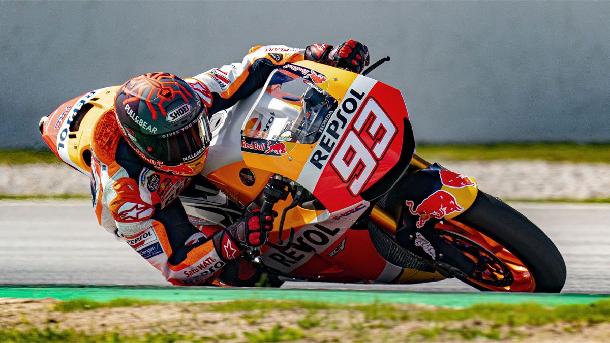 Marc Márquez, durante su test con la Honda en el Circuit, el pasado martes