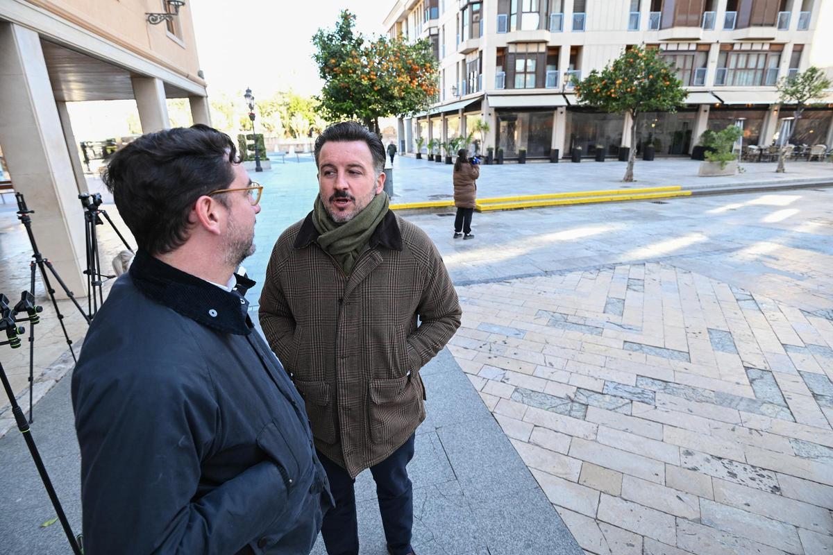 Pablo Ruz durante la presentación del proyecto de reforma nueva plaza del congreso eucaristico.