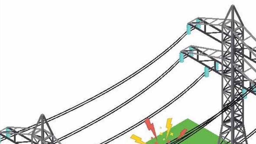 Ilustración de uno de los trípticos de Endesa para reforzar las medidas preventivas relacionadas con las actividades de distribución eléctrica