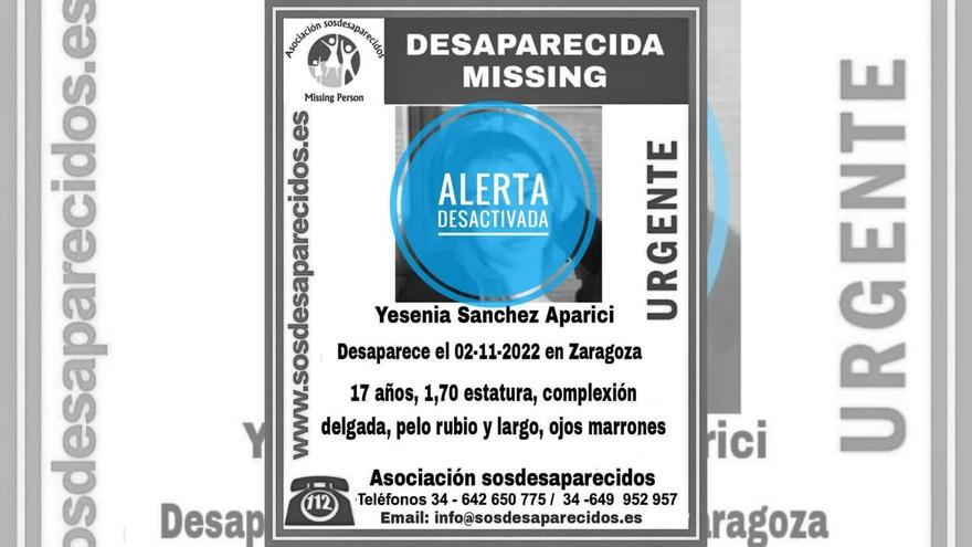 Localizada la menor de 17 años desaparecida en Zaragoza