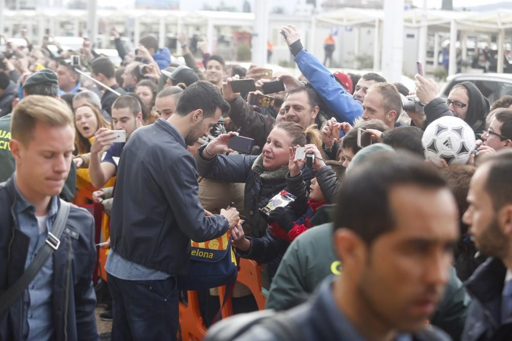 El Barcelona llega a Asturias para su duelo ante el Sporting