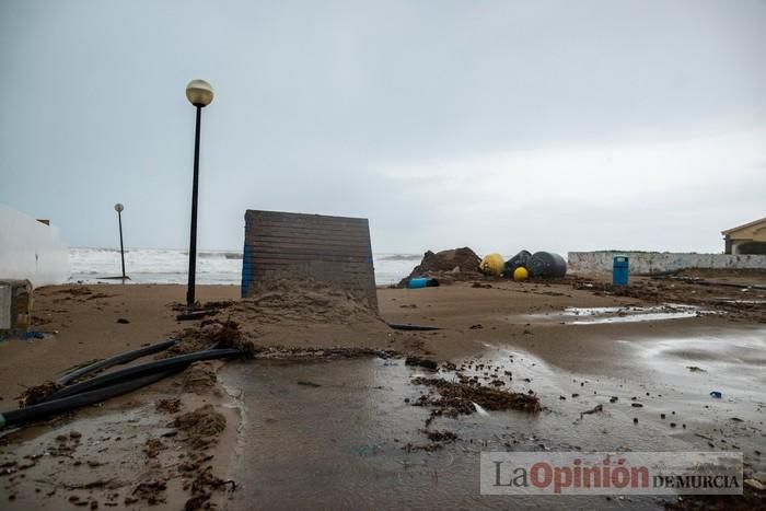 Temporal de lluvia y viento en La Manga y Cabo de