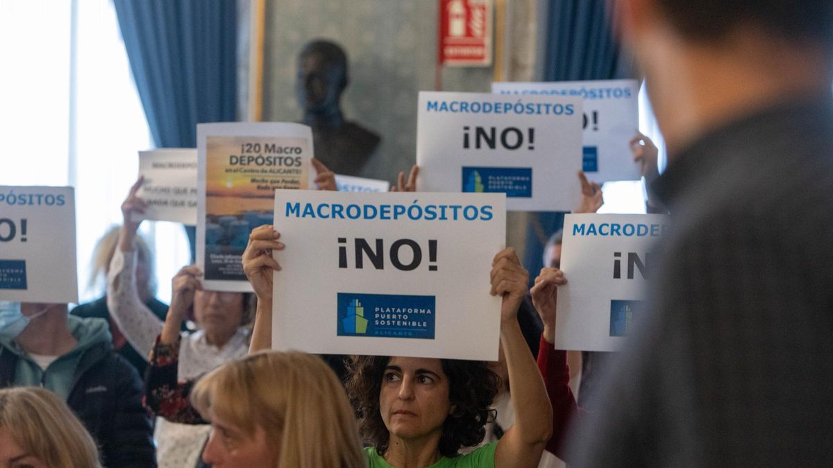 Partidos, asociaciones y vecinos alegan contra los macrodepósitos en el Puerto de Alicante