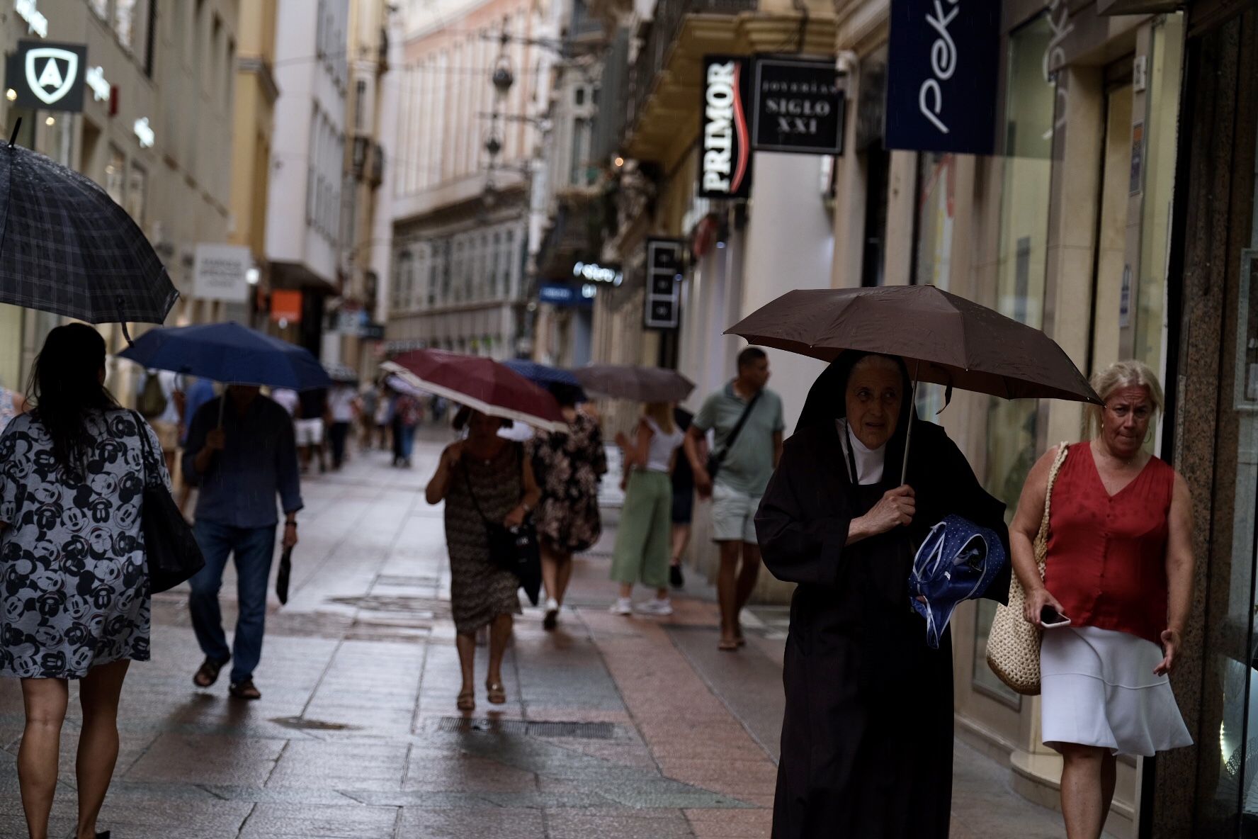 Una tormenta para despedir agosto en Málaga