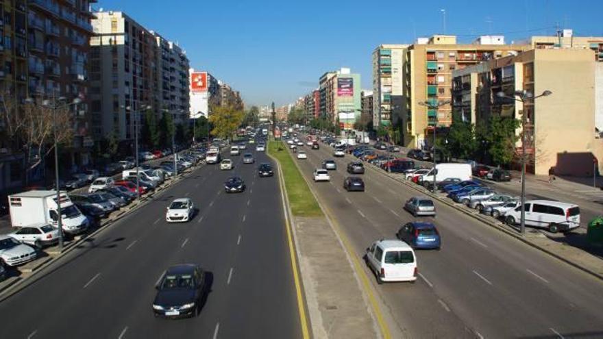 Zona sobre la que se ejecutaría en el futuro un túnel, en la avenida Ausiàs March.