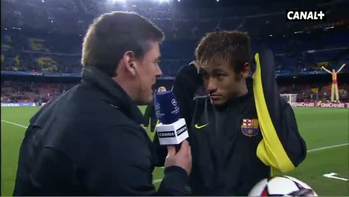 Neymar, tras el partido contra el Celtic.