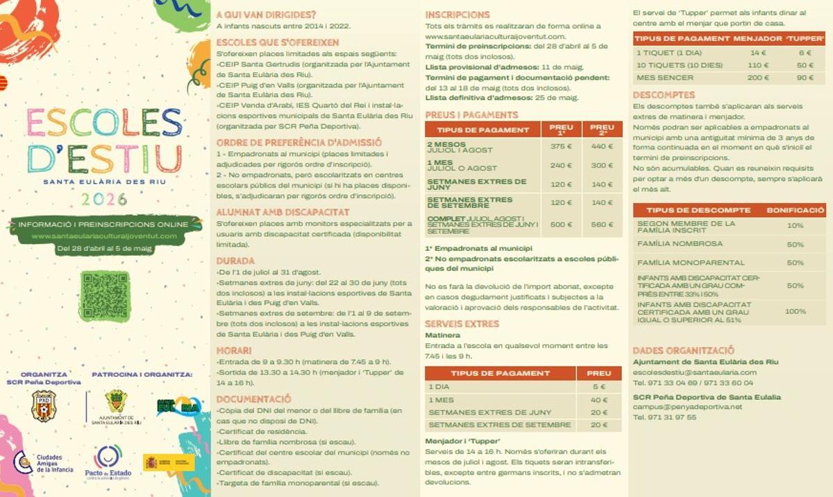 Toda la información sobre la Escuela de Verano