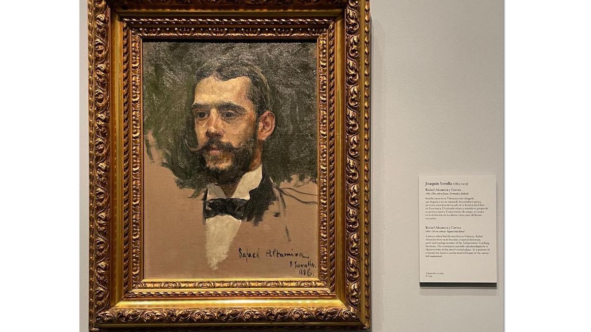 El retrato de Altamira pintado por Sorolla en 1886, expuesto en el Prado.