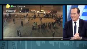 Imagen del programa de 13TV ’El cascabel’ en el que su presentador, Antonio Jimenez, minusvalora el atentado en Manchester.