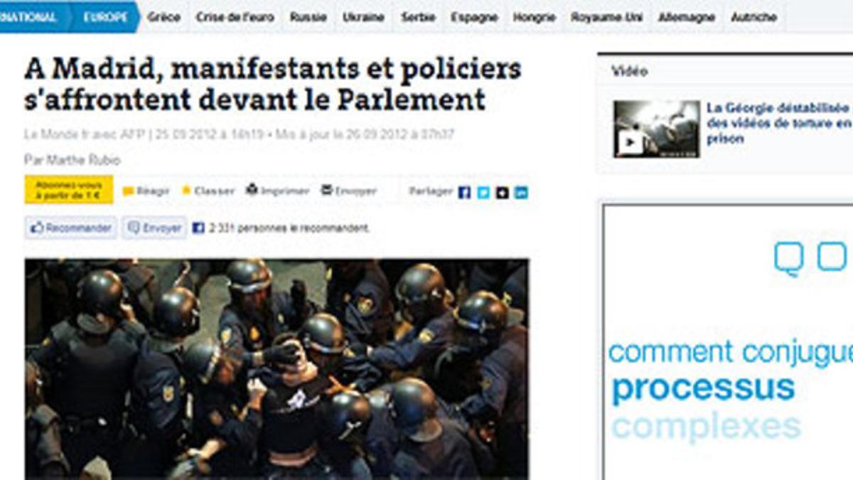 Captura de la web de 'Le Monde'.