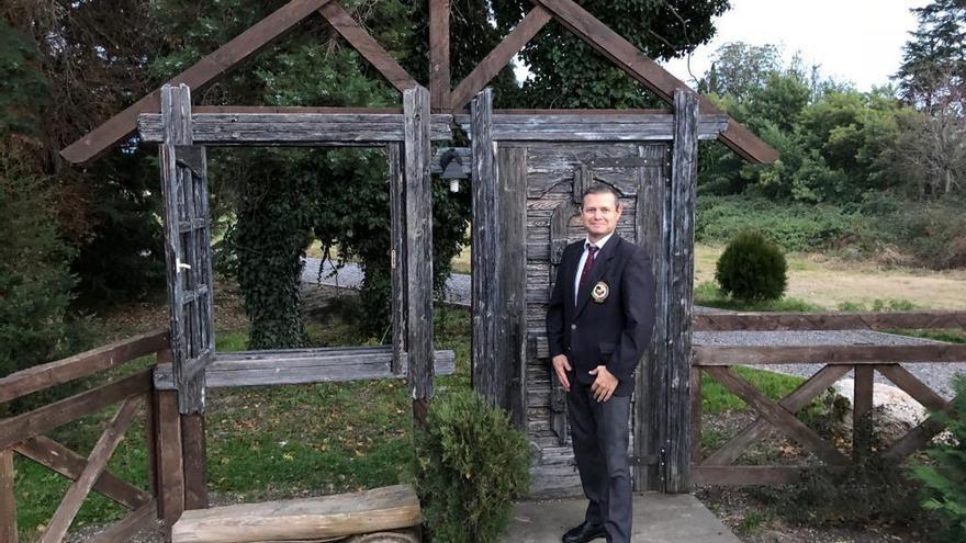 Juan Carlos García López, en tierras rusas, durante una de las competiciones en las que ha participado.