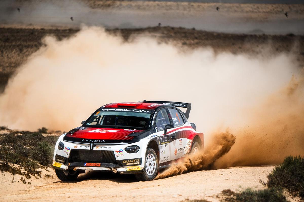 El Lancia Ypsilon de Diego Ruiloba, durante el Rally Isla de los Volcanes.