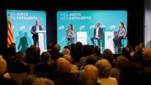 Jordi Turull interviene en una conferencia de Junts sexplica