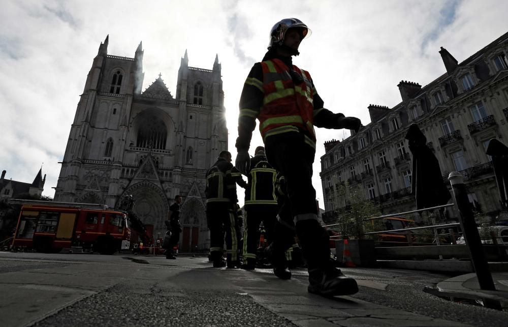 Incendio en la catedral de Nantes