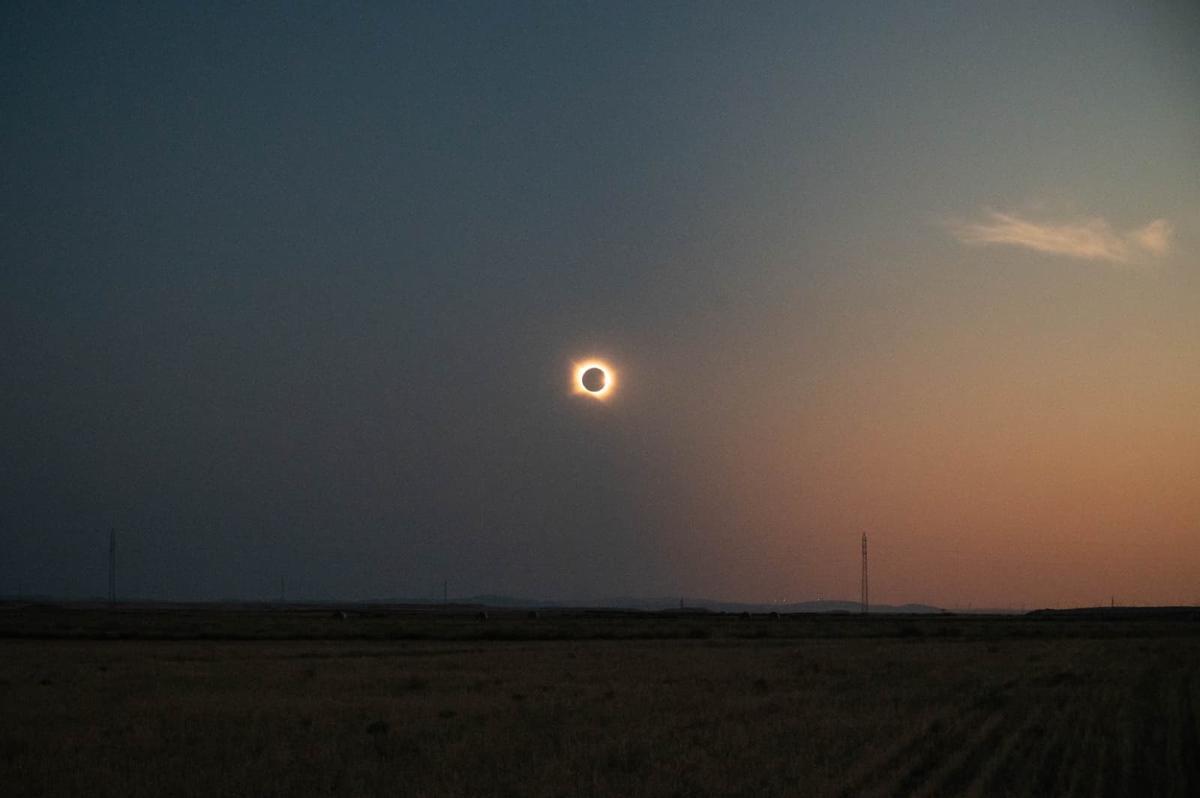 Eclipse desde La Puebla de Híjar