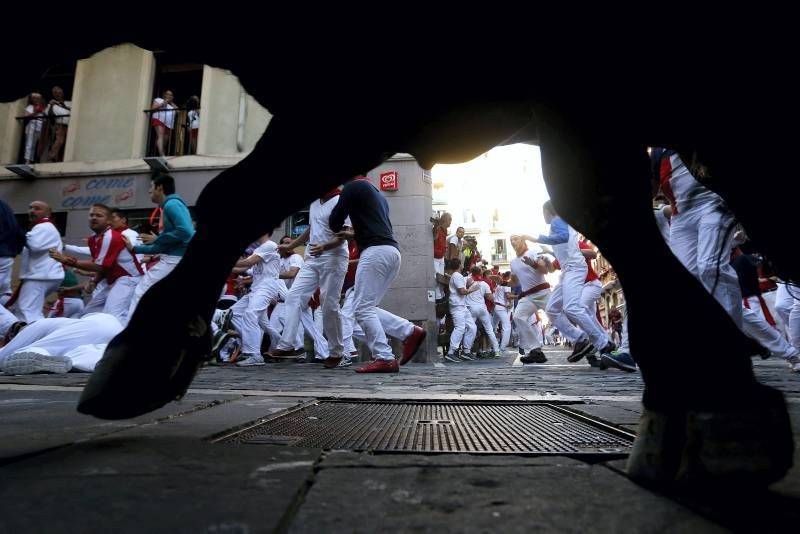 Penúltimo encierro de las fiestas de San Fermín