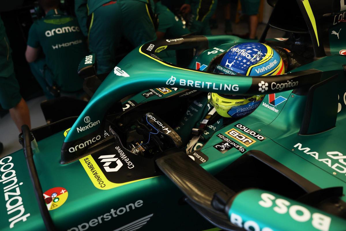 Alonso, en el box