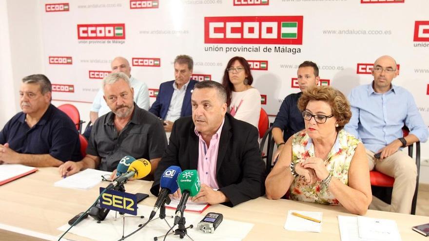 La presentación del manifiesto, en la sede de CCCO.