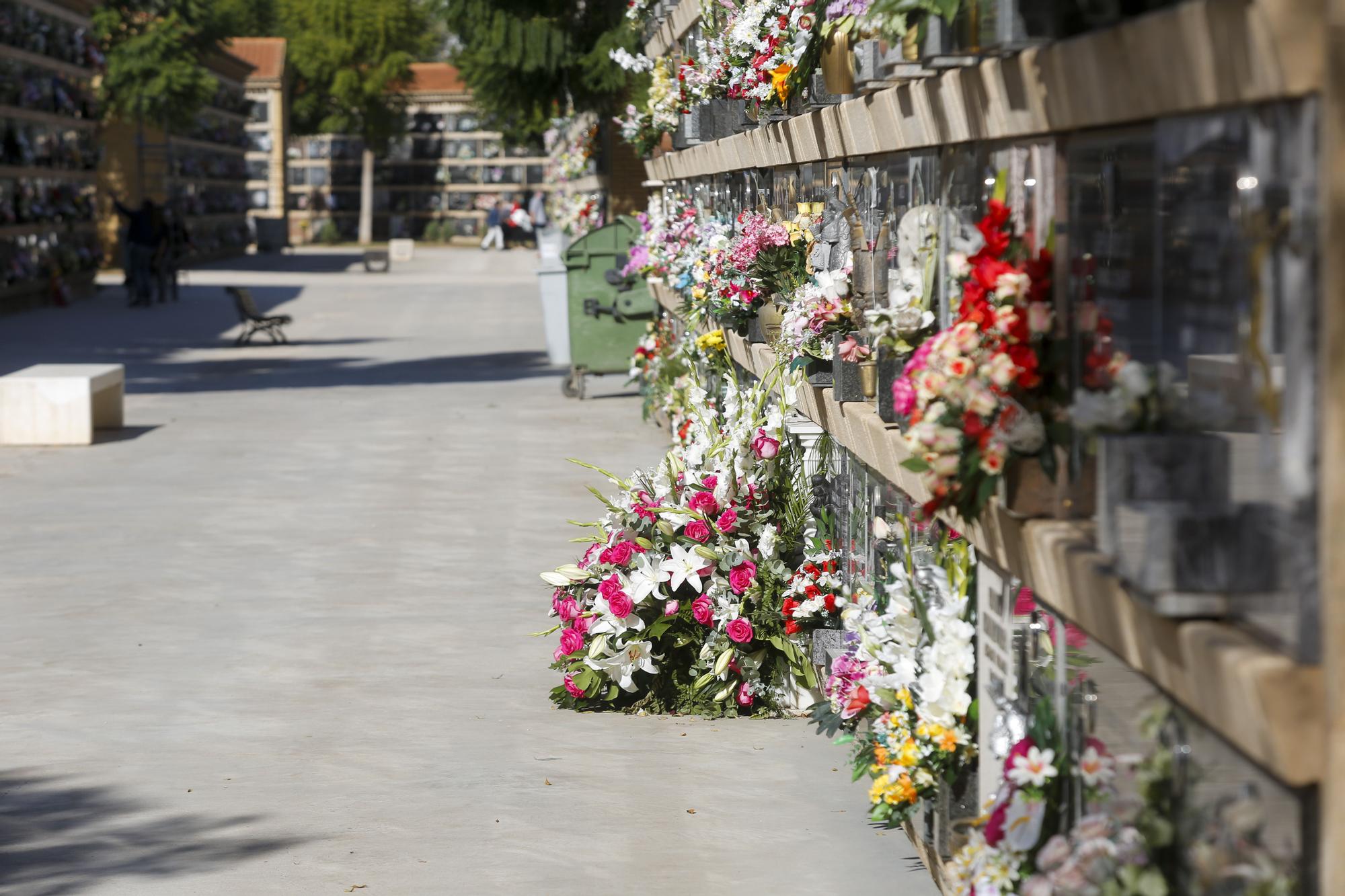 Todos los Santos sin gente en el cementerio de València
