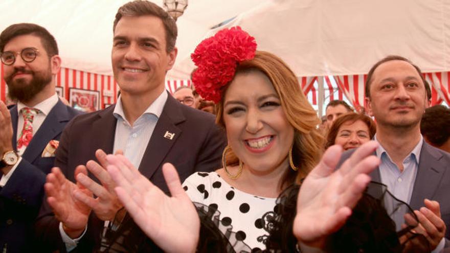 Pedro Sánchez y Susana Díaz se reencuentran en la Feria de Abril