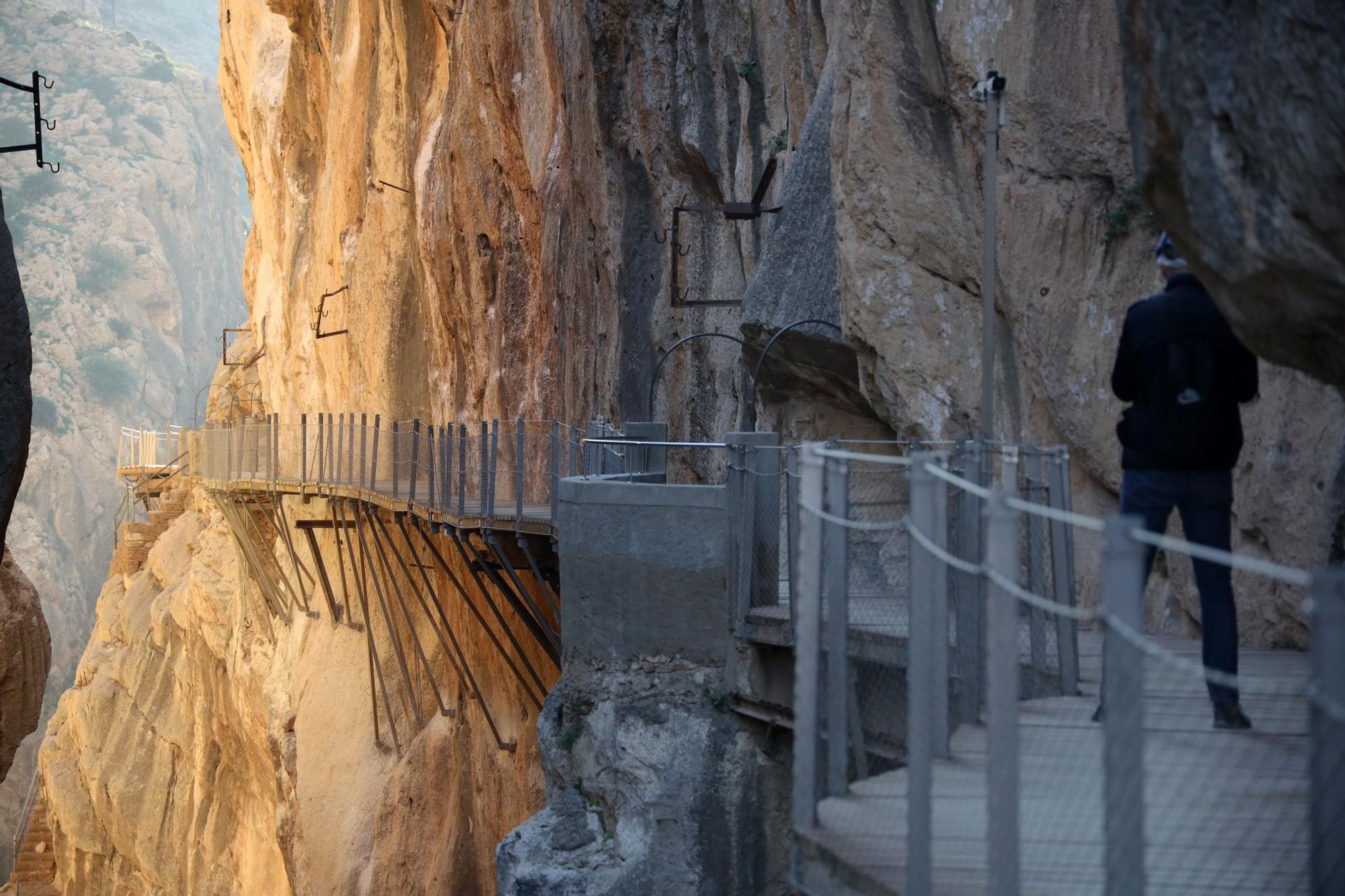 El Caminito del Rey reabre mañana su recorrido habitual tras los daños por los desprendimientos