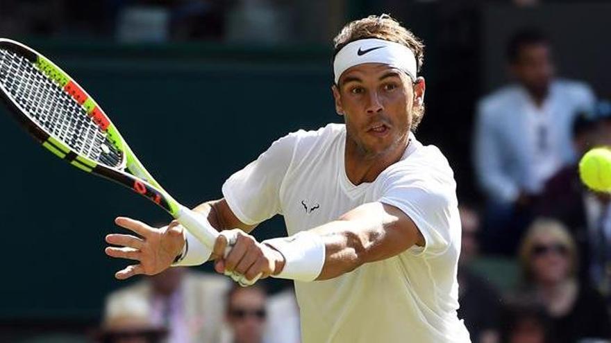 Rafa Nadal, en el anterior partido en Wimbledon.