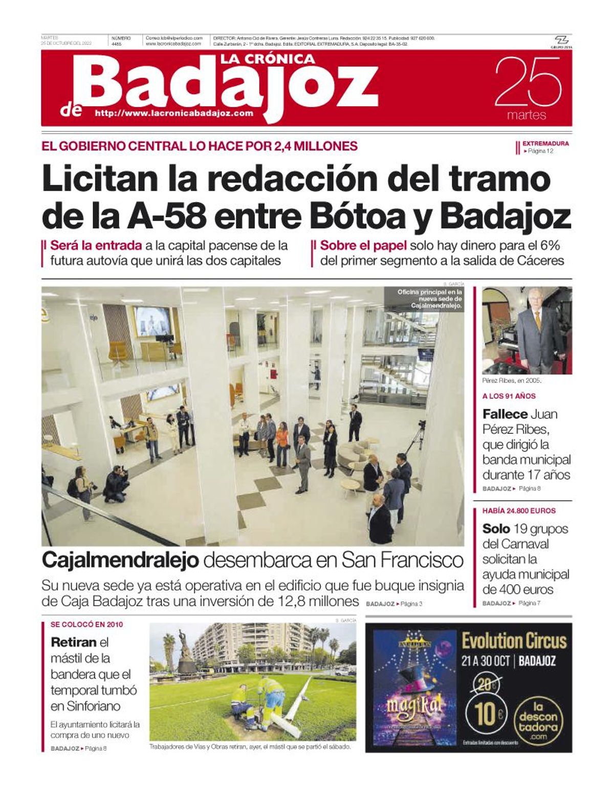 Consulta la portada correspondiente al día 25 de octubre de 2022