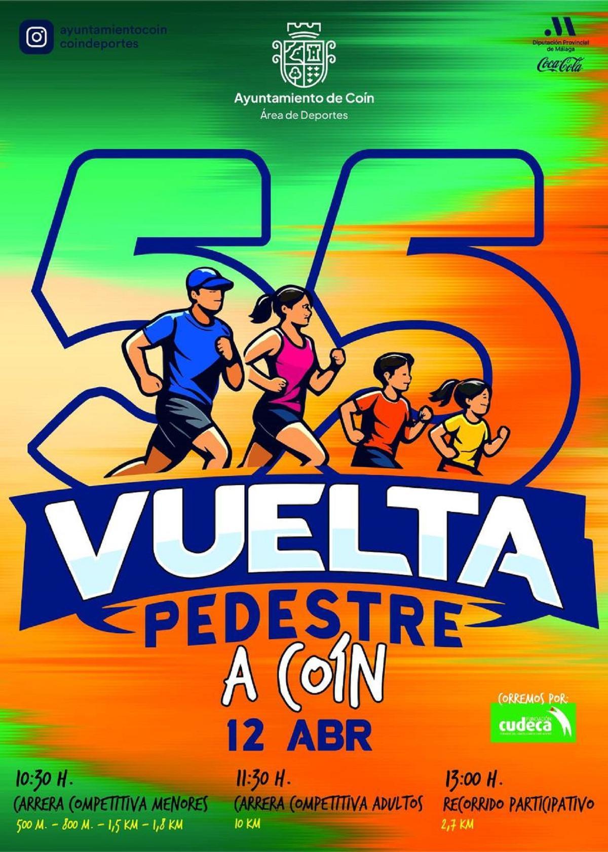 Cartel de la 55 Vuelta Pedestre a Coín.