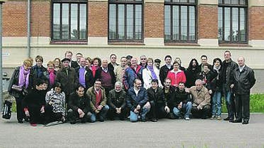 Los integrantes del «Coro San Andrés», en Logroño.