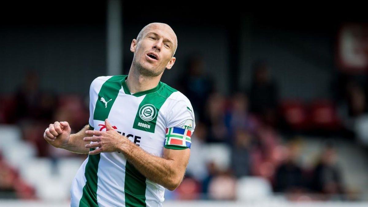 Arjen Robben, extremo del Groningen, en el ocaso de su carrera