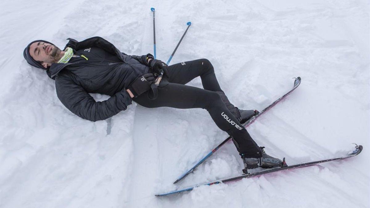 Kilian Jornet al terminar el reto