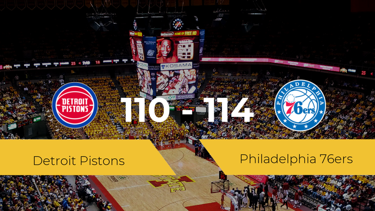 Philadelphia 76ers se impone por 110-114 frente a Detroit Pistons