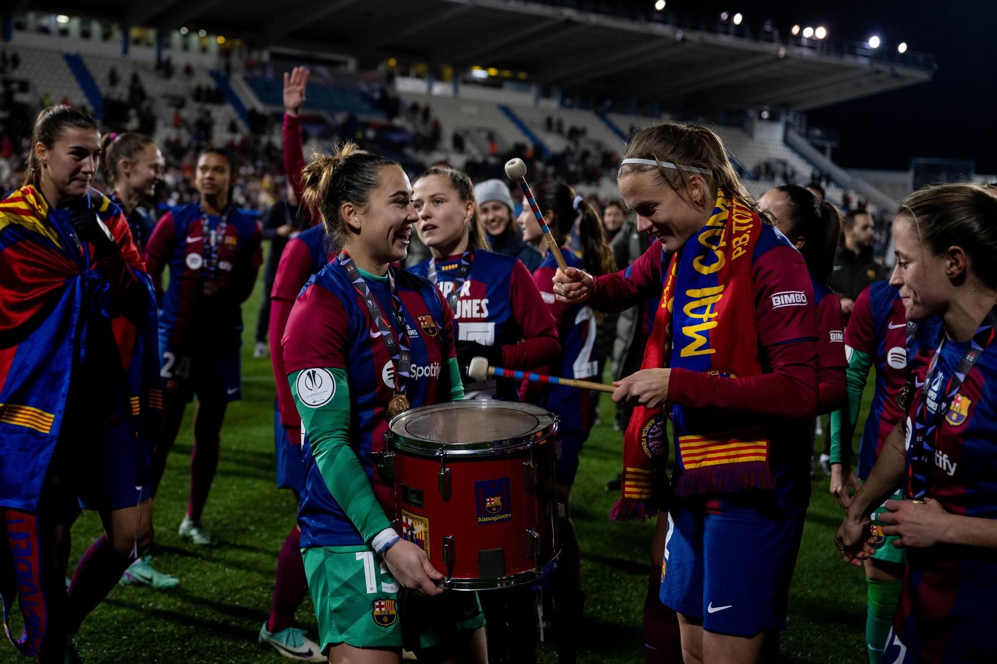 Las imágenes de Mariona, Patri GUijarroo y Cata Coll en la final de la Supercopa